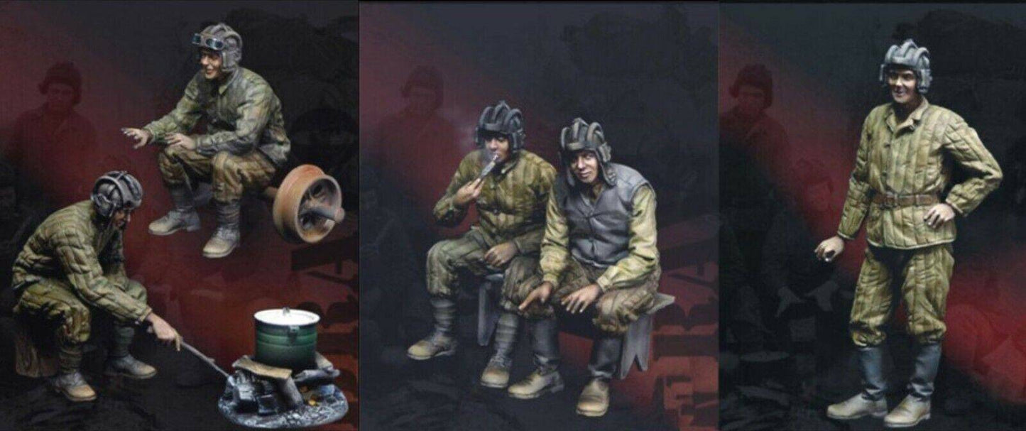 1/35 5pcs Resin Model Kit Soviet Soldiers Tank Crew WW2 Unpainted - Model-Fan-Store