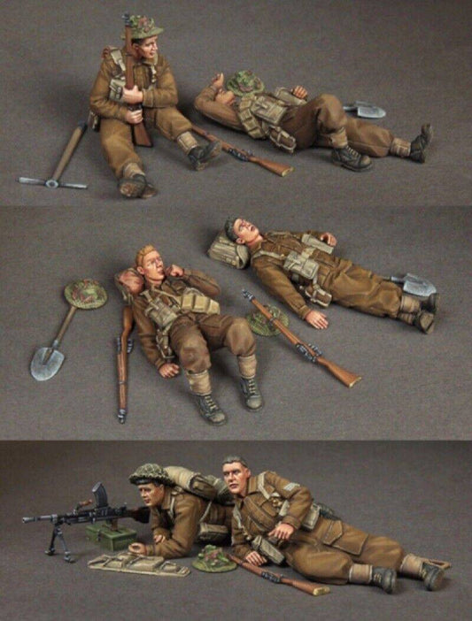 1/35 6pcs Resin Model Kit British Soldiers Infantry WW2 Unpainted - Model-Fan-Store