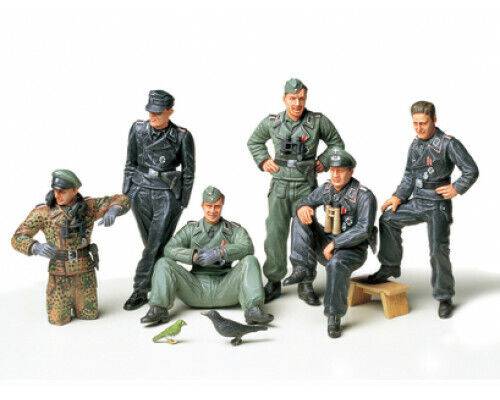 1/35 6pcs Resin Model Kit German Soldiers Tank Crew WW2 Unpainted - Model-Fan-Store