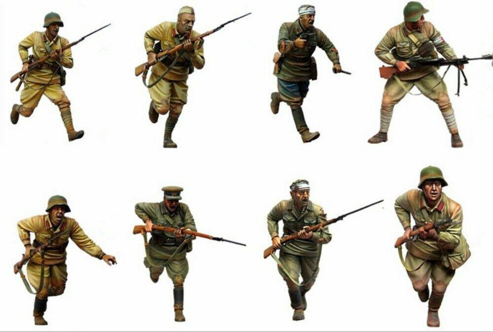 1/35 8pcs Resin Model Kit Soviet Soldiers Infantry WW2 Unpainted - Model-Fan-Store