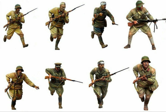 1/35 8pcs Resin Model Kit Soviet Soldiers Infantry WW2 Unpainted - Model-Fan-Store