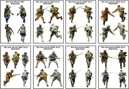 1/35 8pcs Resin Model Kit Soviet Soldiers Infantry WW2 Unpainted - Model-Fan-Store