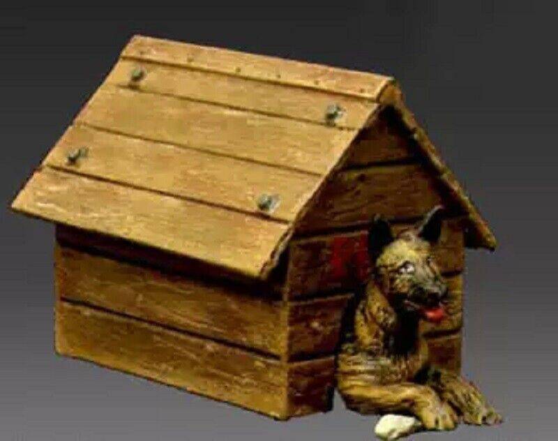 1/35 Resin Animals Model Kit Dog + Dog House WW2 Unpainted - Model-Fan-Store