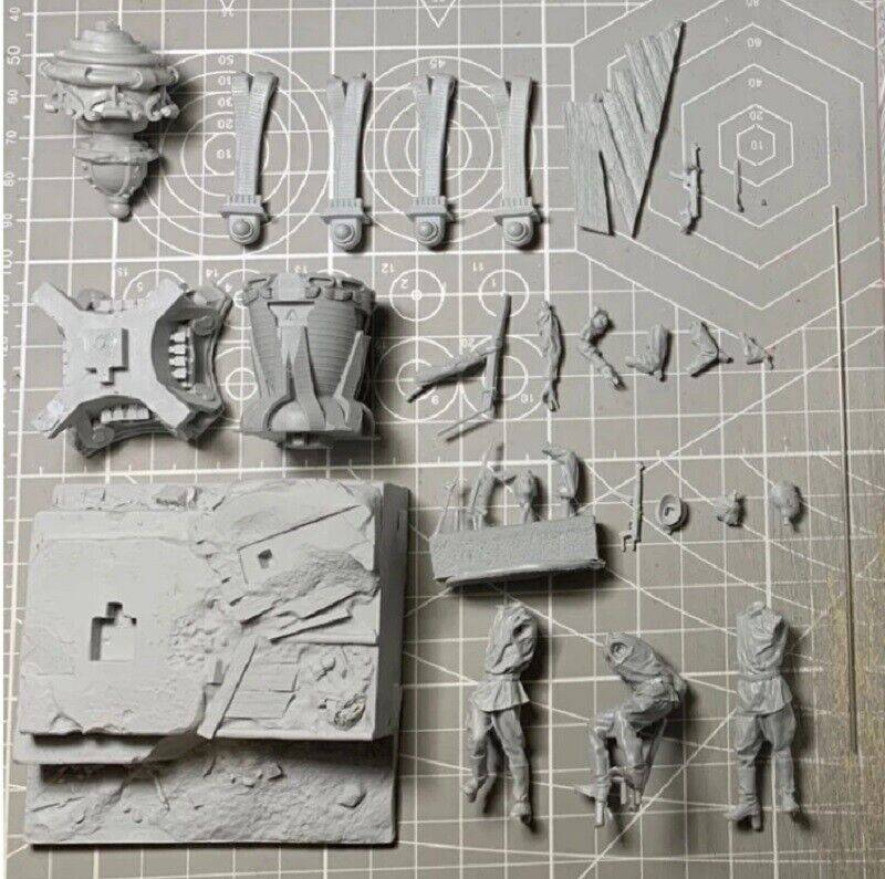 1/35 Resin Model Kit Battle for Berlin 3 figures with base WW2 Unpainted - Model-Fan-Store