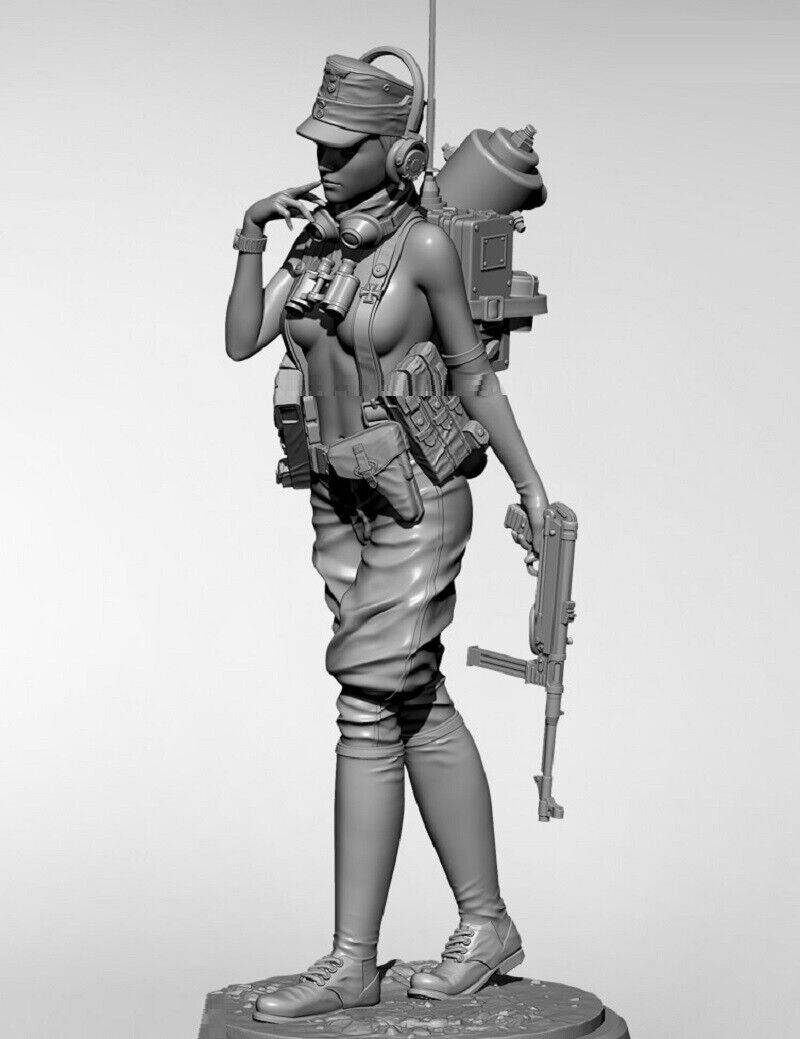 1/35 Resin Model Kit Beautiful Girl German Soldier Signal Operator WW2 Pin Up Unpainted - Model-Fan-Store