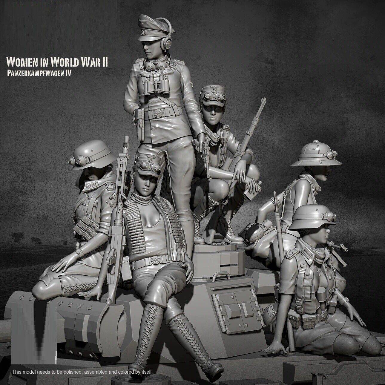 1/35 Resin Model Kit Beautiful Girl German Soldiers Infantry (no tank) WW2 - Model-Fan-Store