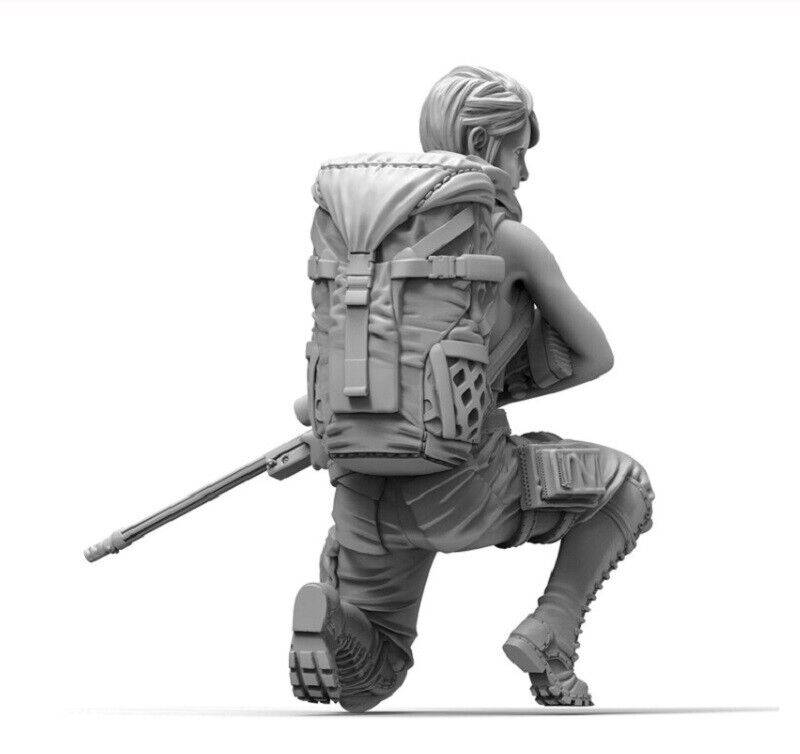 1/35 Resin Model Kit Beautiful Girl Sniper Shooter Soldier Unpainted B1 - Model-Fan-Store