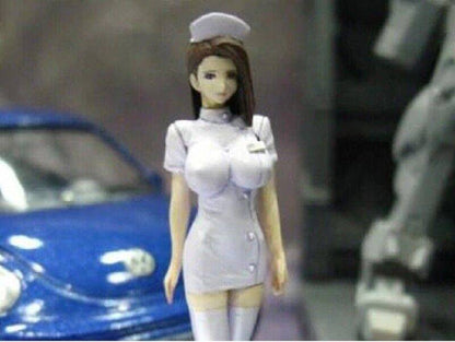1/35 Resin Model Kit Beautiful Girl Woman Nurse Anime Unpainted - Model-Fan-Store
