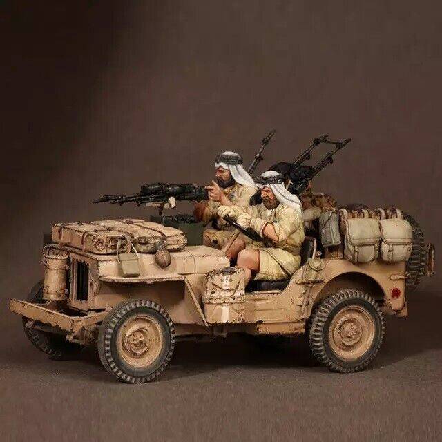 1/35 Resin Model Kit British Desert Patrol Soldiers no car WW2 Unpainted - Model-Fan-Store