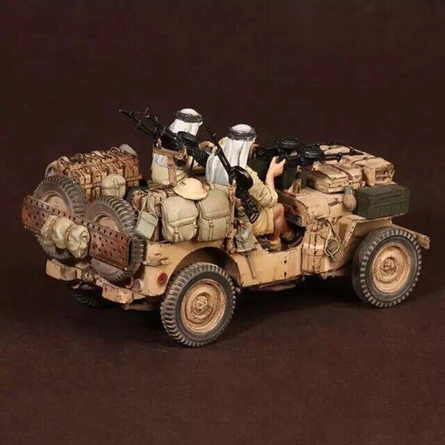 1/35 Resin Model Kit British Desert Patrol Soldiers no car WW2 Unpainted - Model-Fan-Store