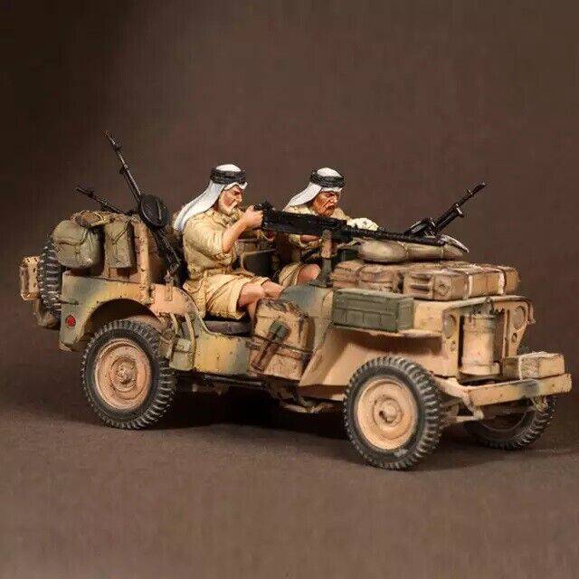 1/35 Resin Model Kit British Desert Patrol Soldiers no car WW2 Unpainted - Model-Fan-Store