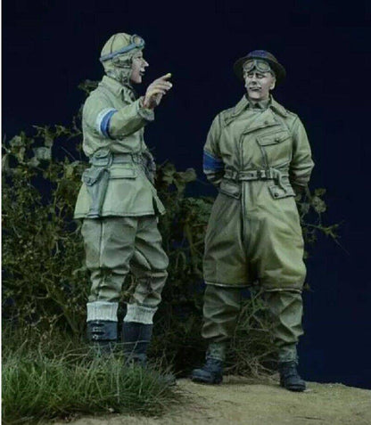 1/35 Resin Model Kit British Soldier Motorcyclists WW2 Unpainted - Model-Fan-Store