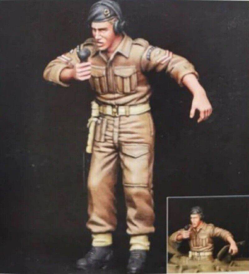 1/35 Resin Model Kit British Soldier Tanker WW2 Unpainted - Model-Fan-Store