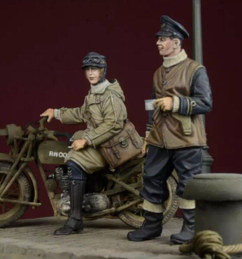 1/35 Resin Model Kit British Soldiers Sailors (no moto) WW2 Unpainted - Model-Fan-Store