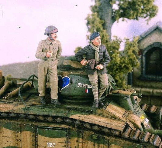 1/35 Resin Model Kit French Soldiers Tank Troops Unpainted - Model-Fan-Store