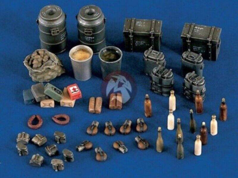 1/35 Resin Model Kit German Equipment and Ammunition WW2 Unpainted - Model-Fan-Store