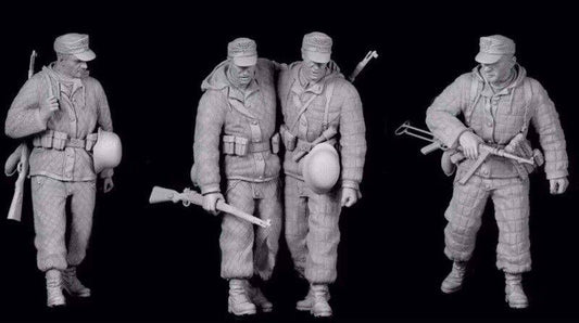 1/35 Resin Model Kit German Soldiers Infantry Infantry WW2 Unpainted - Model-Fan-Store