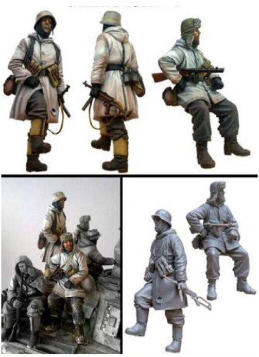 1/35 Resin Model Kit German Soldiers Infantry WW2 Unpainted - Model-Fan-Store