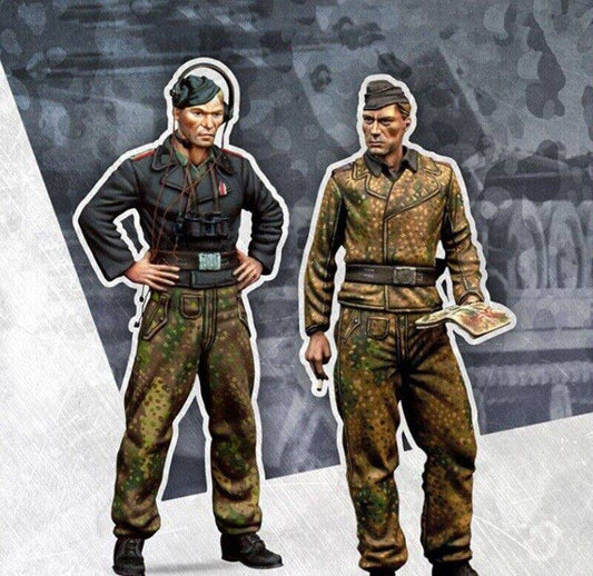 1/35 Resin Model Kit German Soldiers Tank Crew WW2 Unpainted - Model-Fan-Store