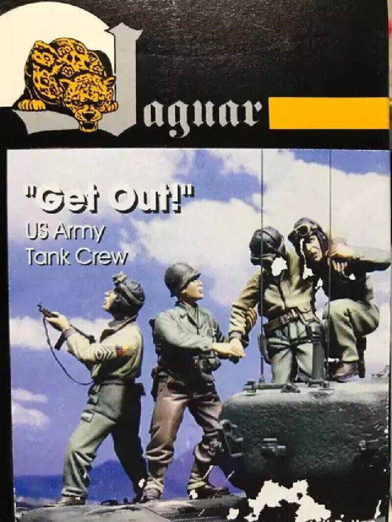 1/35 Resin Model Kit GET OUT US ARMY TANK CREW 4 figures WW2 Unpainted - Model-Fan-Store