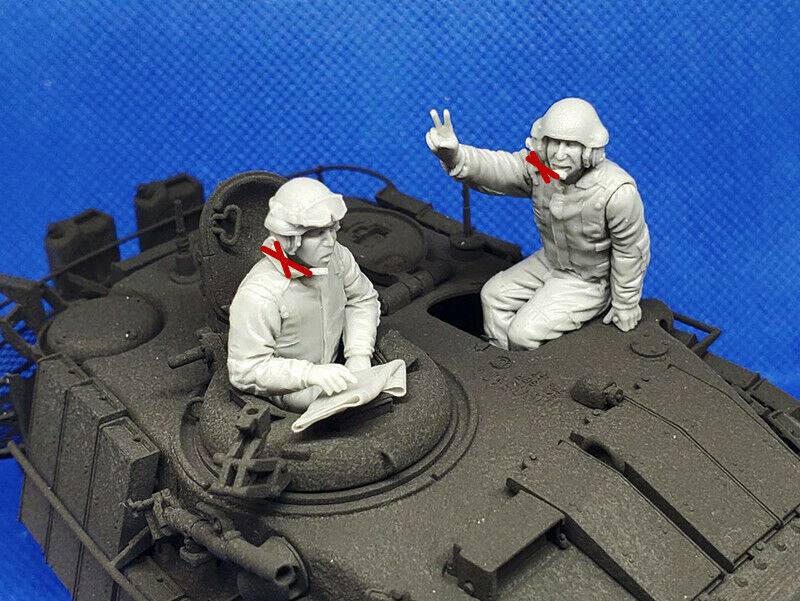 1/35 Resin Model Kit IDF Soldiers Tank Crew no tank no headphones Unpainted - Model-Fan-Store