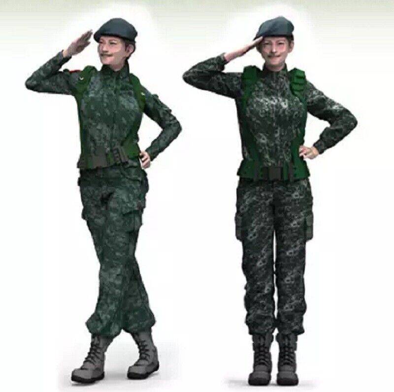 1/35 Resin Model Kit Modern Girl Taiwan Soldier Unpainted - Model-Fan-Store