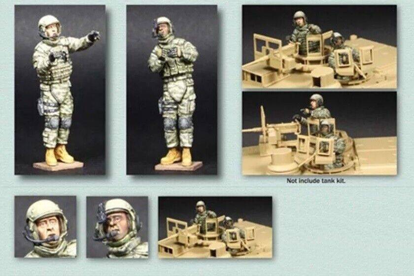 1/35 2pcs Resin Model Kit Modern US Army Soldiers Tank Crew Unpainted ...