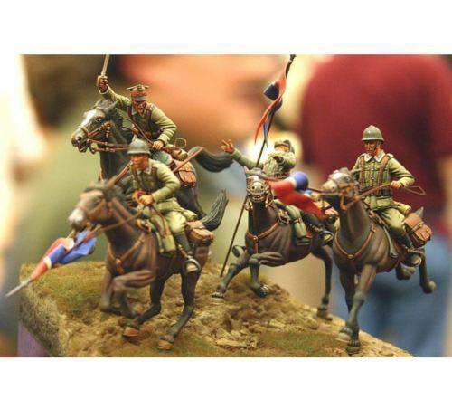 1/35 Resin Model Kit Polish Cavalry Charge (NO Spear NO flag) Unpainted - Model-Fan-Store