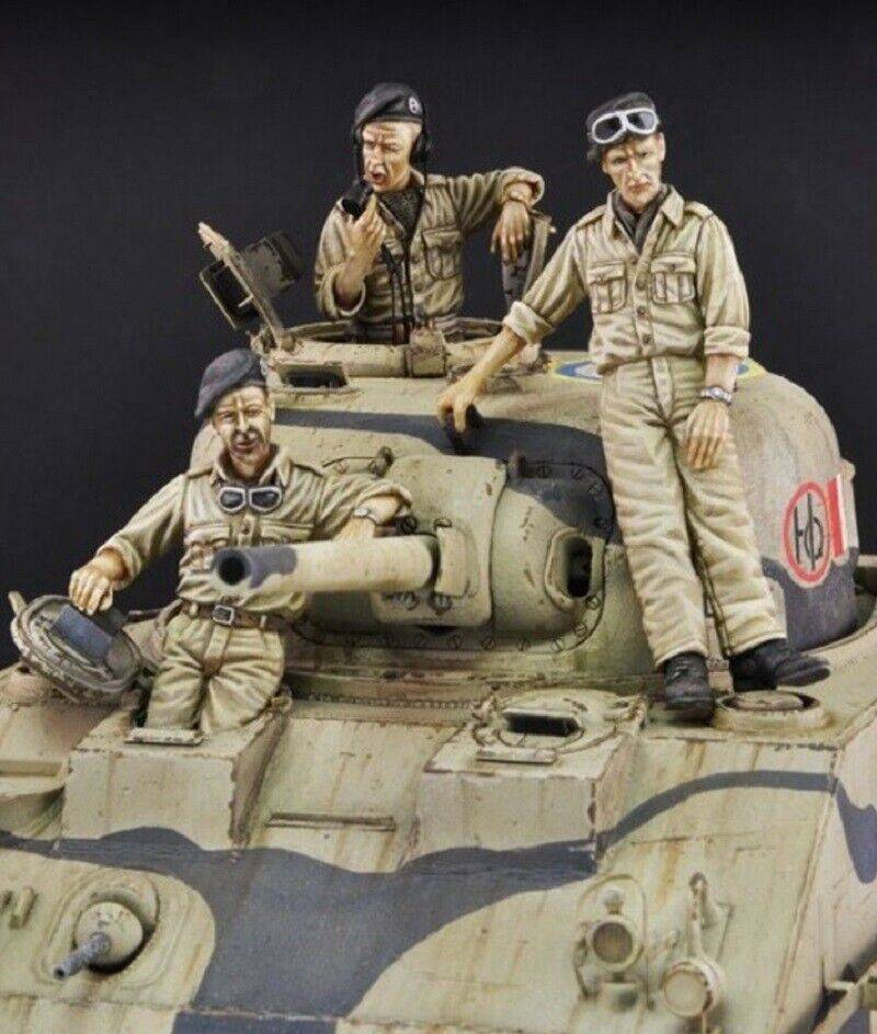 1/35 Resin Model Kit Sherman Tank Crew WW2 Unpainted - Model-Fan-Store