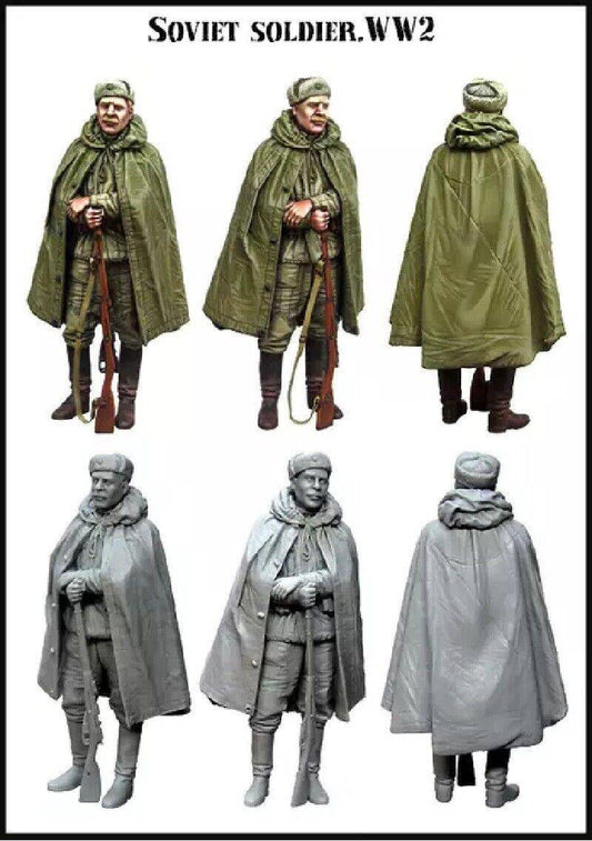 1/35 Resin Model Kit Soviet Soldier WW2 Unpainted - Model-Fan-Store