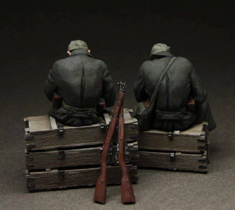 Figurines Maquette Résine 1/35 - Équipage Char Soviétique WW2 - 3 Soldats - À Peindre Et Monter - Réf Xw148