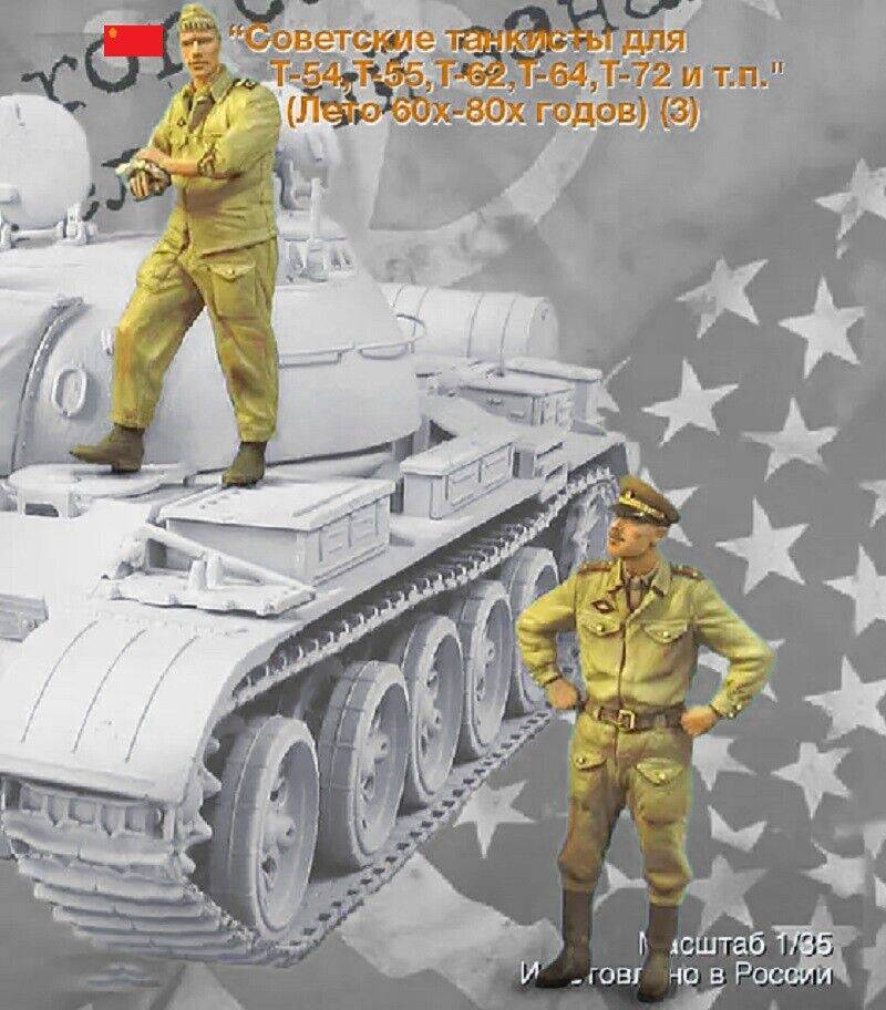 1/35 Resin Model Kit Soviet Soldiers Tank Crew (no tank) Unpainted Unassam Unassembled - Model-Fan-Store