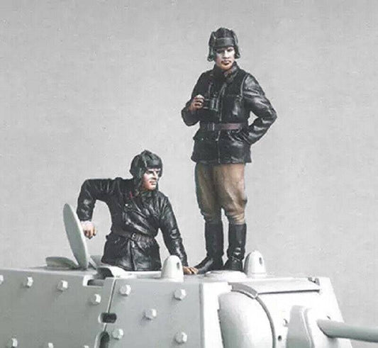 1/35 Resin Model Kit Soviet Soldiers Tank Crew WW2 Unpainted - Model-Fan-Store