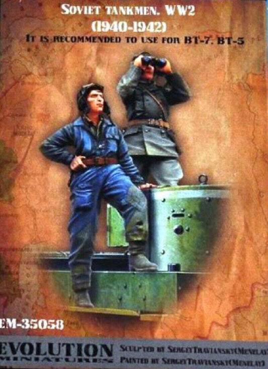 1/35 Resin Model Kit Soviet Soldiers Tank Crew WW2 Unpainted - Model-Fan-Store