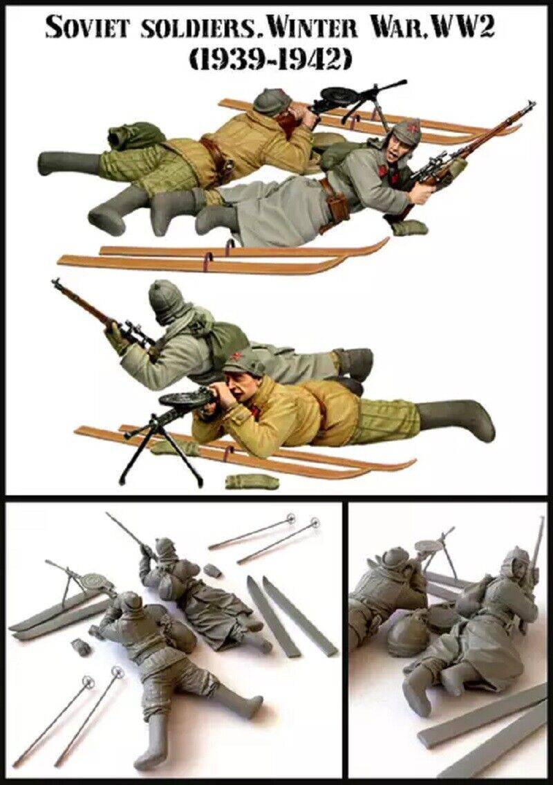 1/35 Resin Model Kit Soviet Soldiers WW2 Unpainted - Model-Fan-Store