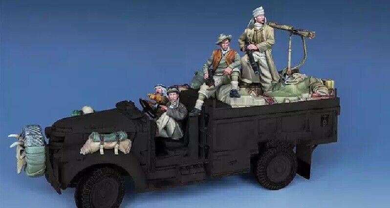 1/35 Resin Model Kit The Long Range Desert Patrol no Car no Bag Unpainted - Model-Fan-Store