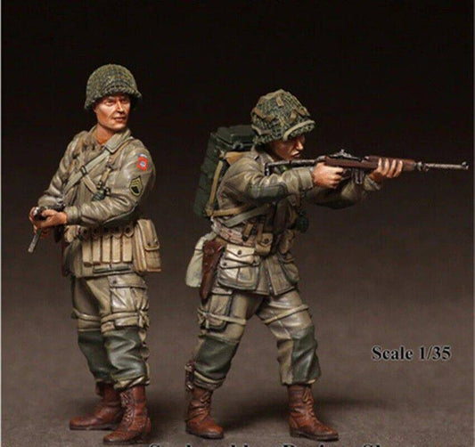 1/35 Resin Model Kit US Soldiers 82nd Airborne WW2 Unpainted - Model-Fan-Store