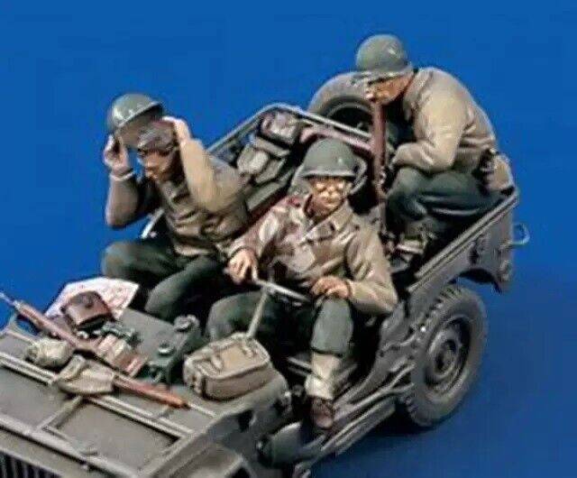 1/35 Resin Model Kit US Soldiers (no car) WW2 Unpainted - Model-Fan-Store