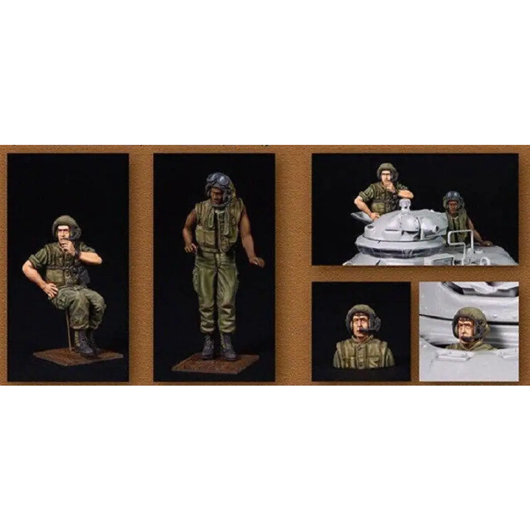 1/35 2pcs Resin Model Kit US Soldiers Tank Crew Vietnam War Unpainted