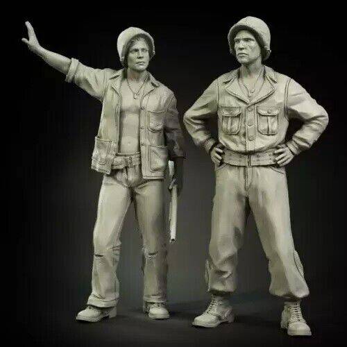 1/35 Resin Model Kit US Soldiers Tank Crew WW2 Unpainted - Model-Fan-Store