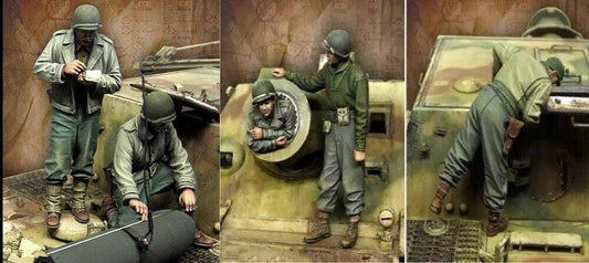 1/35 Resin Model Kit US Soldiers Tank Crew WW2 Unpainted - Model-Fan-Store