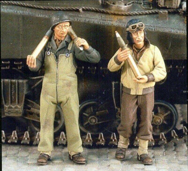 1/35 Resin Model Kit US Soldiers Tank Crew WW2 Unpainted - Model-Fan-Store