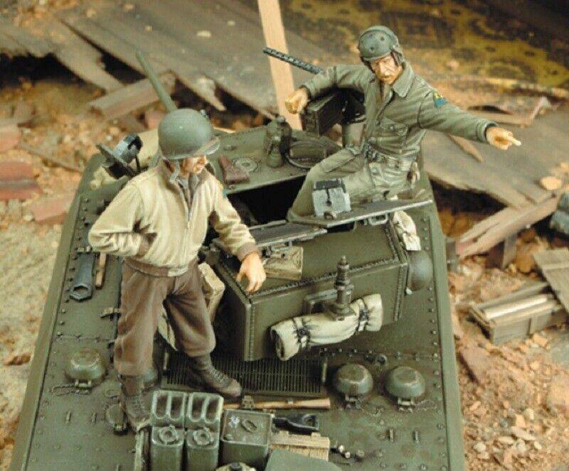 1/35 Resin Model Kit US Tank Crew WW2 (no tank) Unpainted - Model-Fan-Store