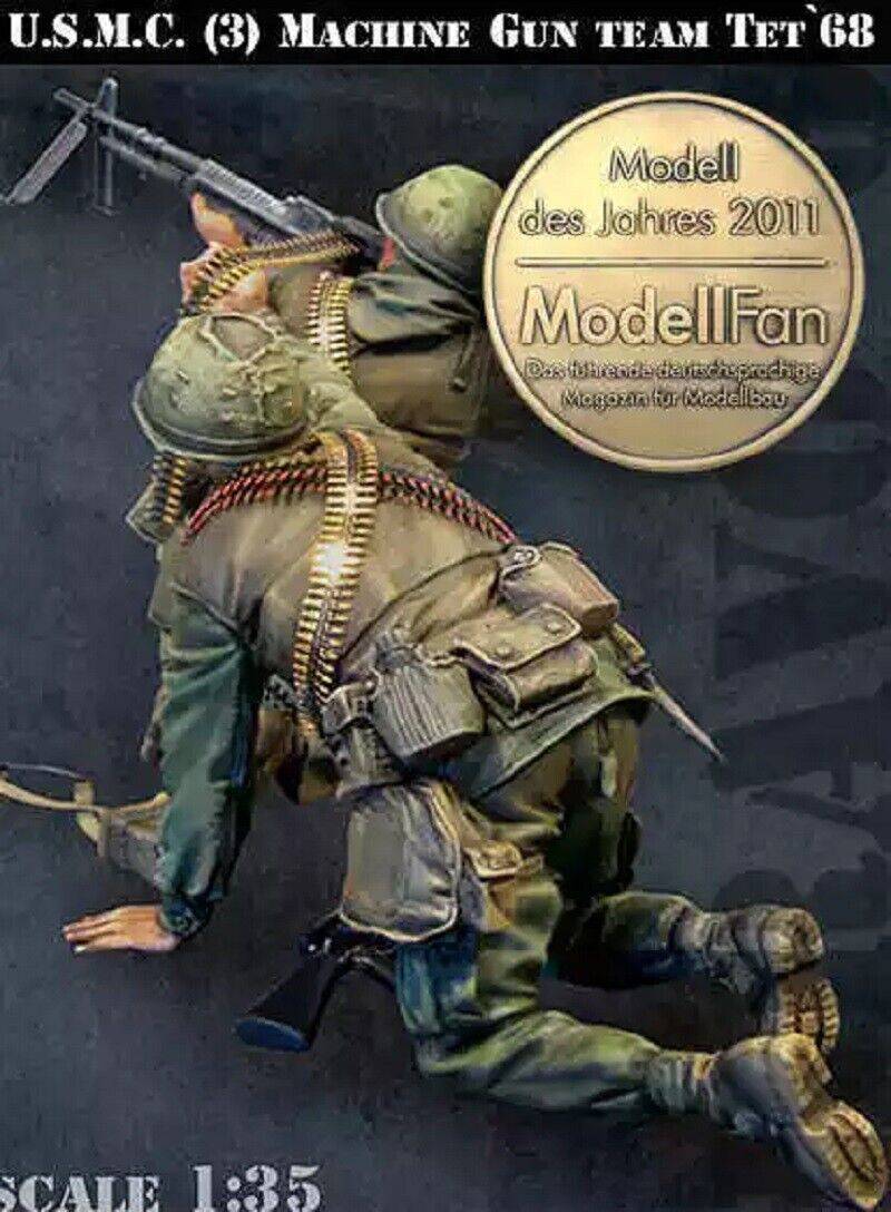 1/35 Resin Model Kit Vietnam War US Army Soldiers Machine Gunners Unpainted - Model-Fan-Store