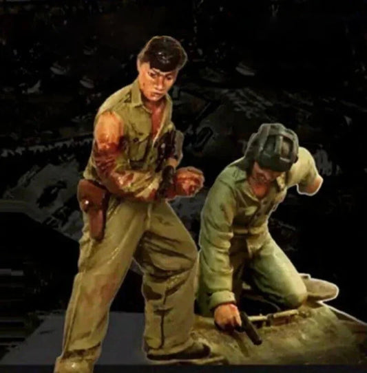 1/35 2pcs Resin Model Kit Vietnam War Vietnamese Soldiers Unpainted