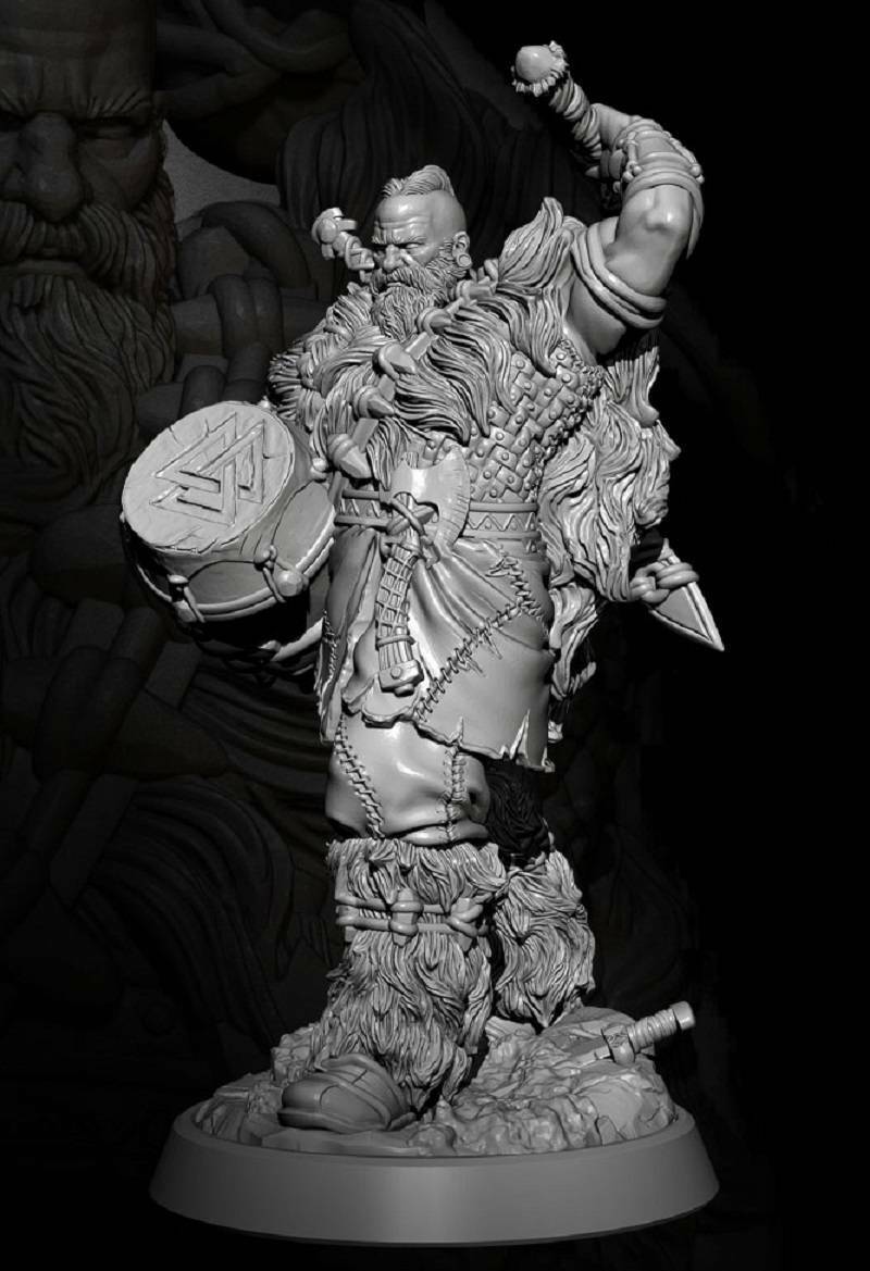 1/35 Resin Model Kit Warrior Barbarian Viking Unpainted - Model-Fan-Store