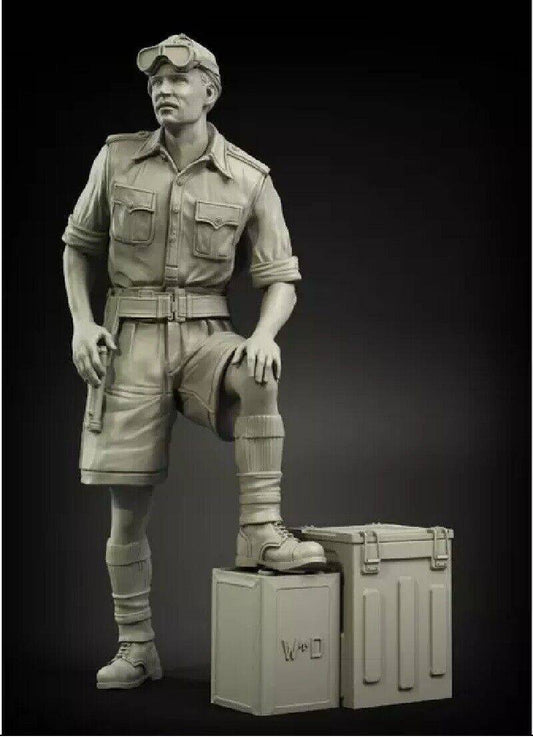 1/35 Resin Plastic Model Kits British Soldier North Africa Unassambled Unpainted - Model-Fan-Store