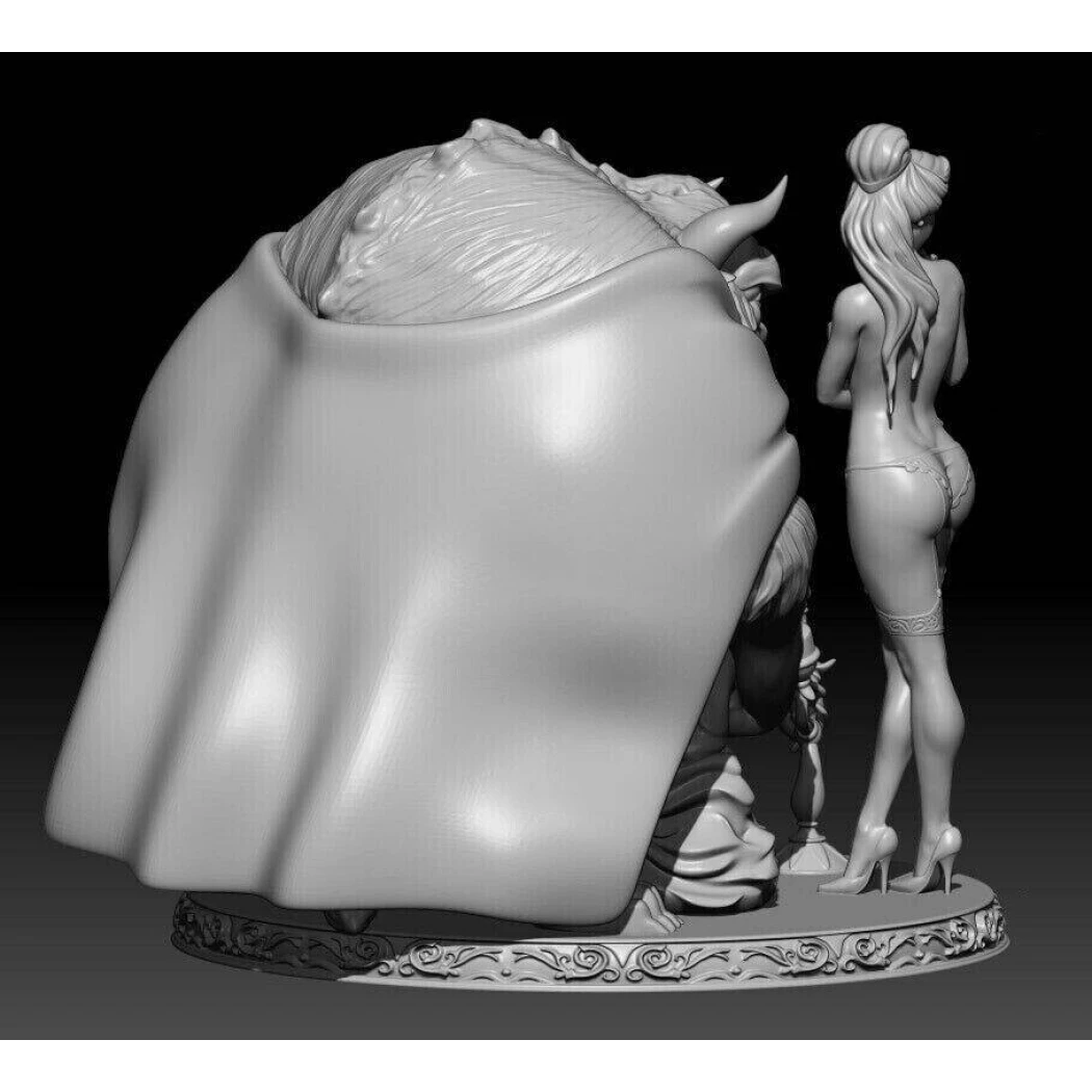 1/8 240mm 3D Print Model Kit Nudes Beautiful Girl Beauty and the Beast Unpainted - Model-Fan-Store