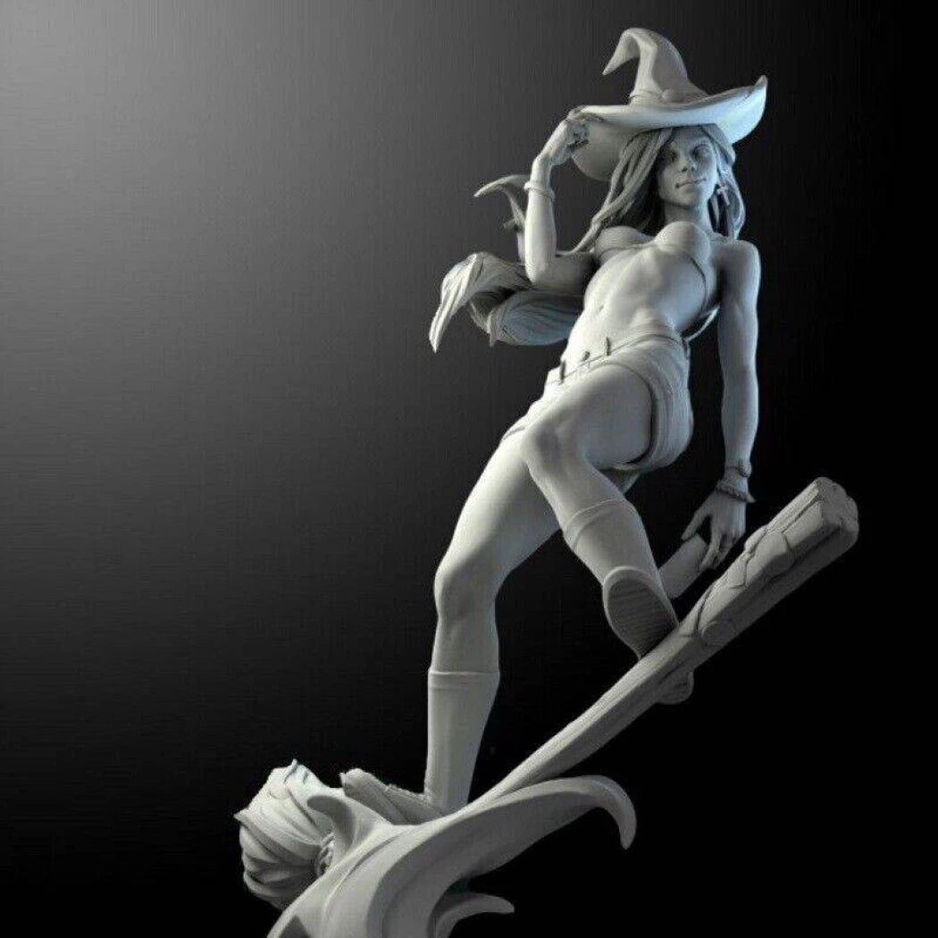 100mm 3D Print Model Kit Beautiful Girl Woman Witch Fantasy Unpainted - Model-Fan-Store