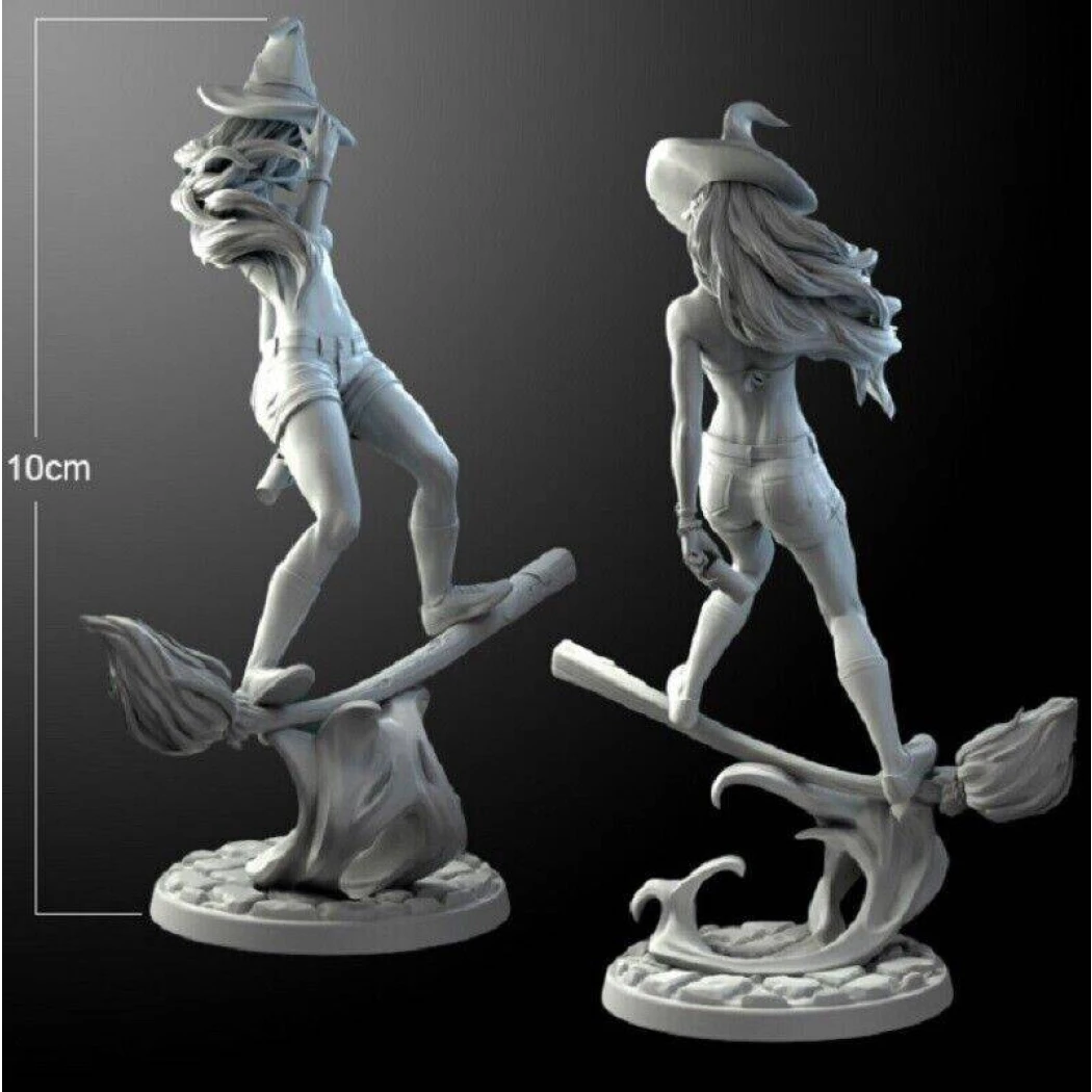 100mm 3D Print Model Kit Beautiful Girl Woman Witch Fantasy Unpainted - Model-Fan-Store